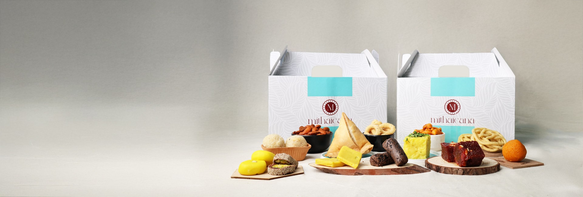 Corporate Event Snack Box with Gulab Jamun and Mysore Pak