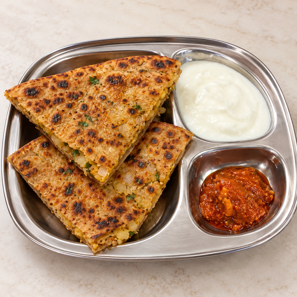 Aloo Pyaz Paratha